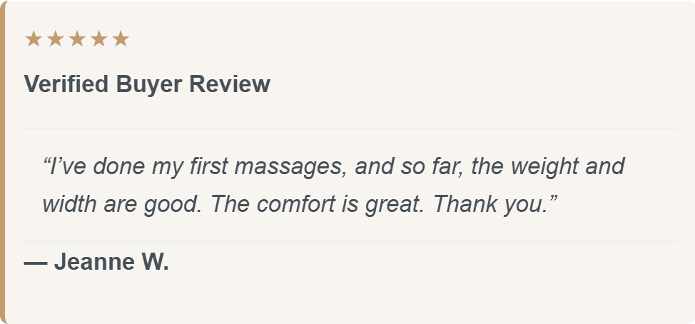 Pisces New Wave II Lite Portable Massage Table Verified Buyer Review.png