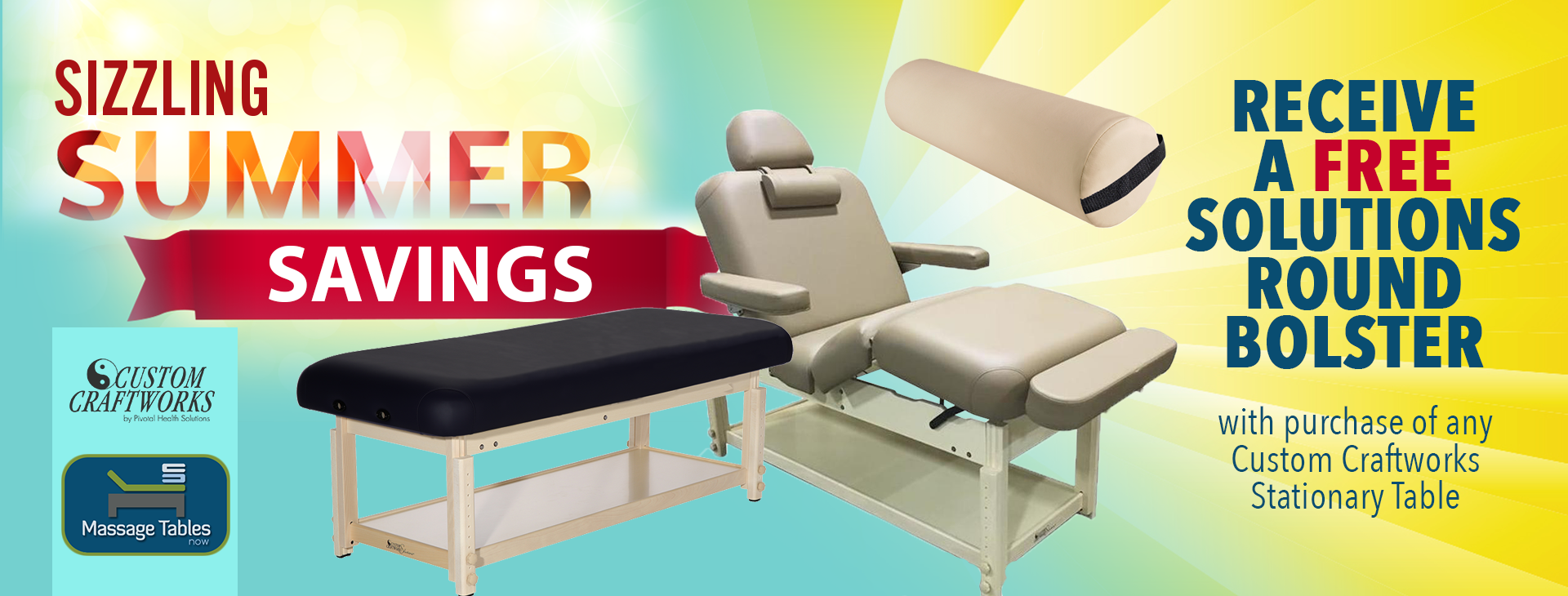 Dog Days of Summer Massage Tables Sale Image