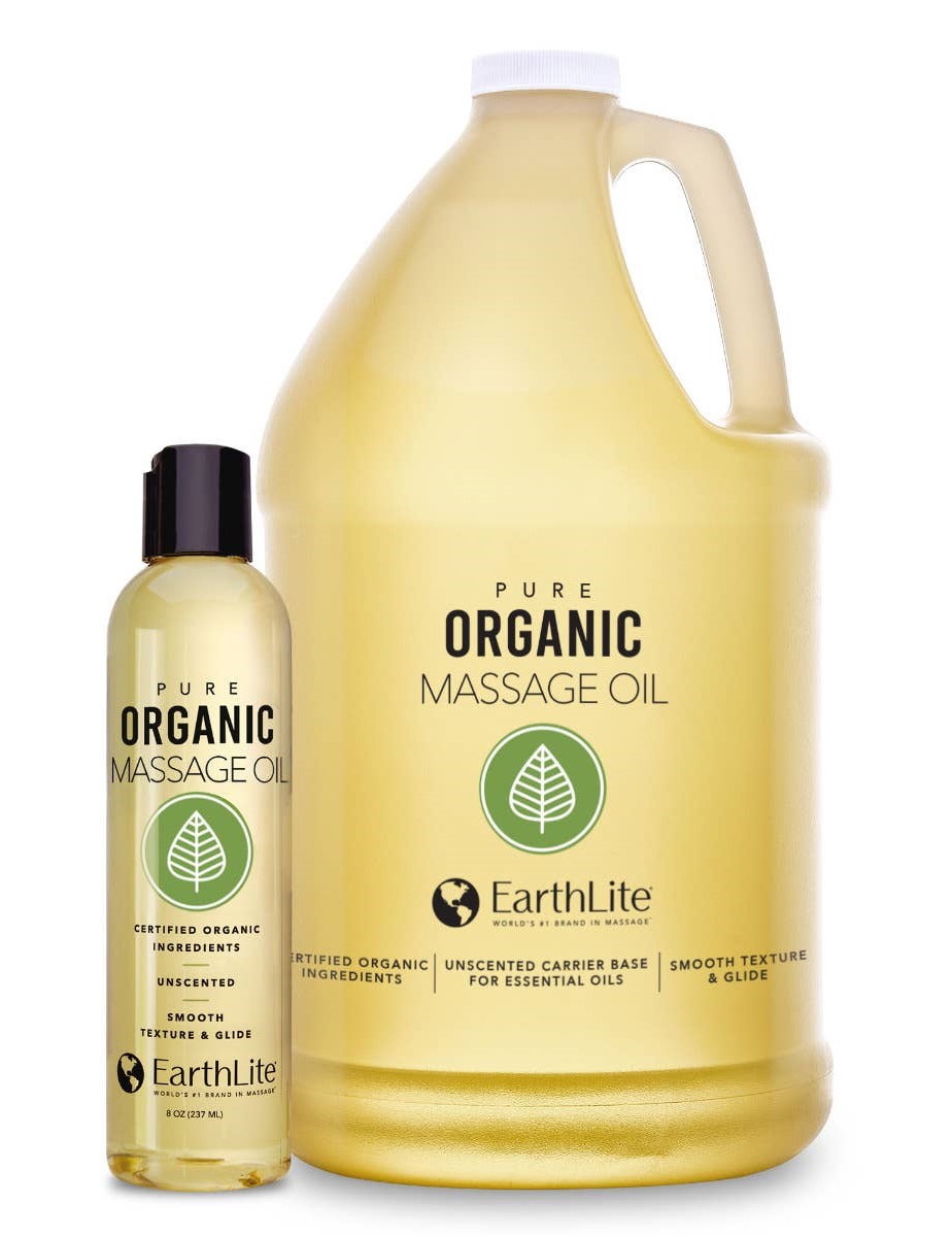 Earthlite Professional Massage Oil, 100% Pure Organic
