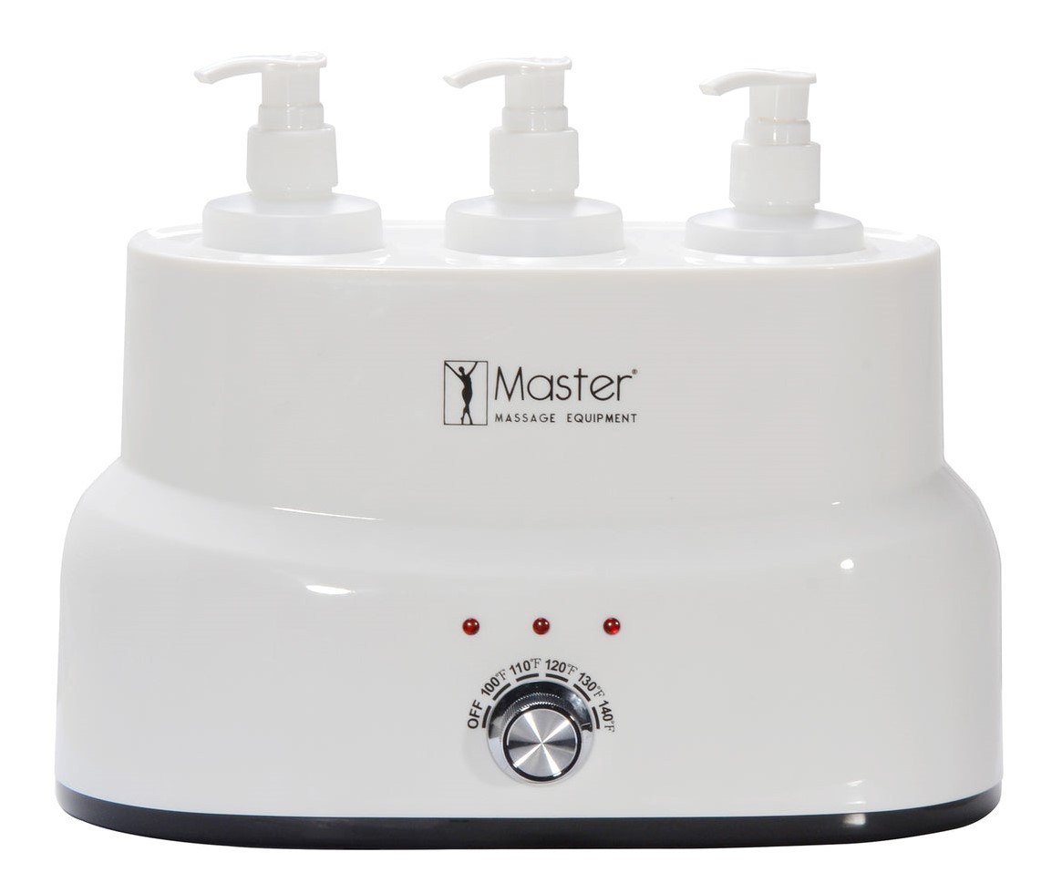 Master Massage Oil Heater/Warmer, Three Bottle